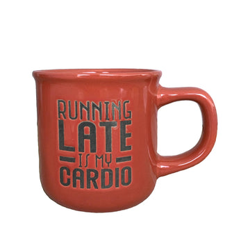 FAIRE - Great Finds Mug Running Late Is My Cardio Funny Coffee Mug, Chili Pepper - Medium